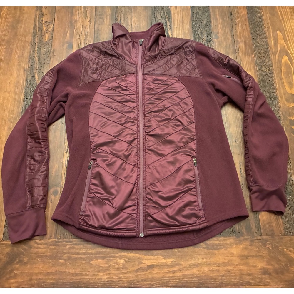 Maroon Fleece Jacket, Women's size Large